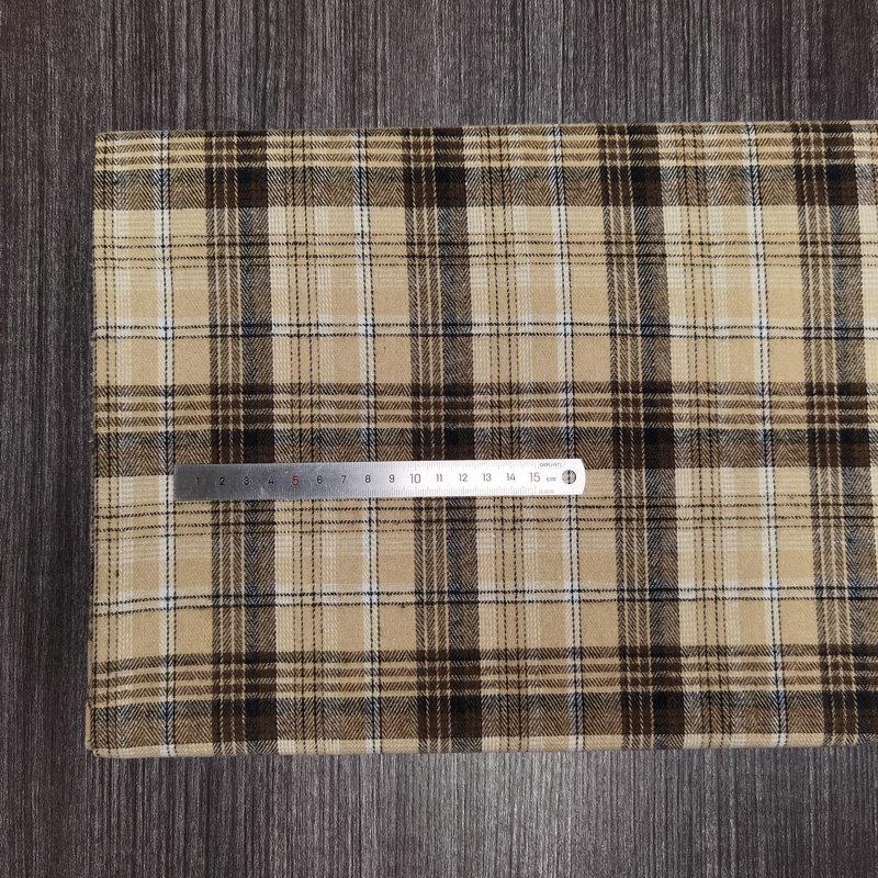 Nueva llegada: Tejido de Algodón Cepillado a Cuadros para Ropa Infantil y de Mujer - Tejido de Franela Jacquard Teñido en Hilo de Poliéster-Algodón.