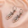 Retro Skull Hoop Earrings Gothic Hypoallergenic Fashion Charm Couple Circle Earrings Halloween Gifts