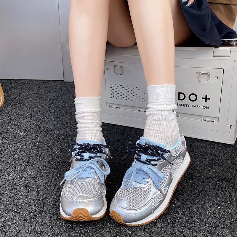 Mesh thin German training shoes women's 2025 new summer retro with skirts breathable flat bottom light sports Forrest Gump shoes