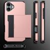 Phone Case For iPhone 16 SE 15 14 Plus 13 12 Pro Max Wallet Cover Credit Card Holder Slot Sliding Pocket Dual Layer Protective