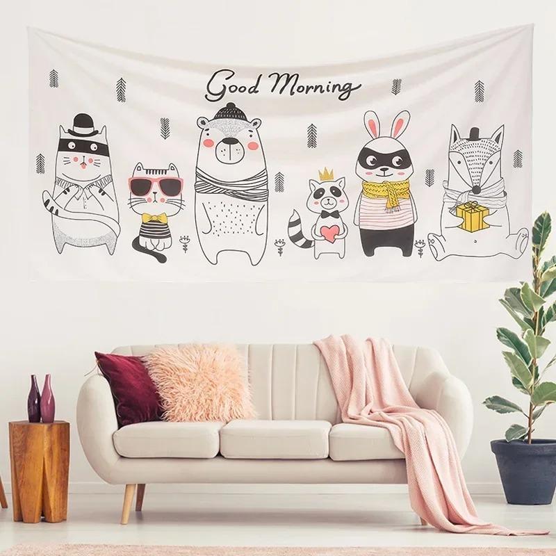 Simple Small Animal Decorative Tapestry Home Wall Living Room Office Decorative Tapestry