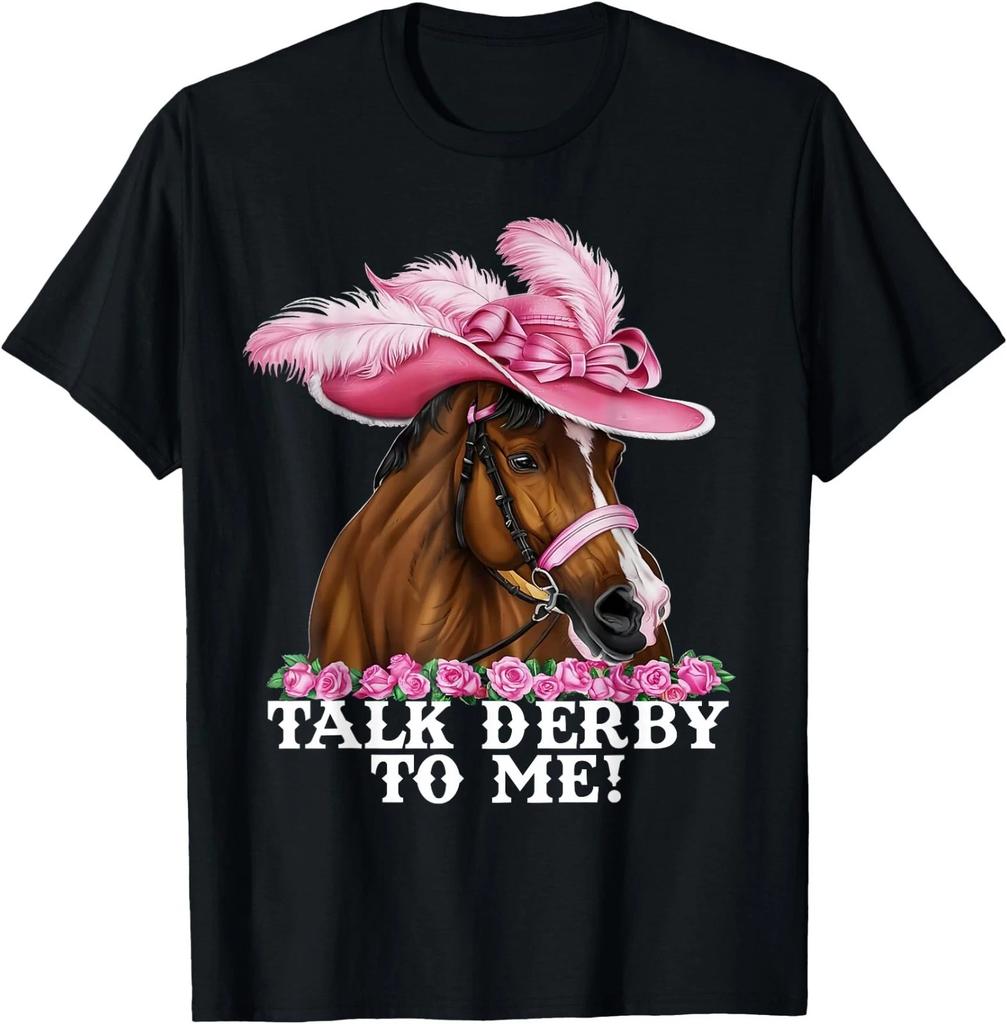 Talk Derby to Me Lustiges Pferderennen Derby Tag T-Shirt