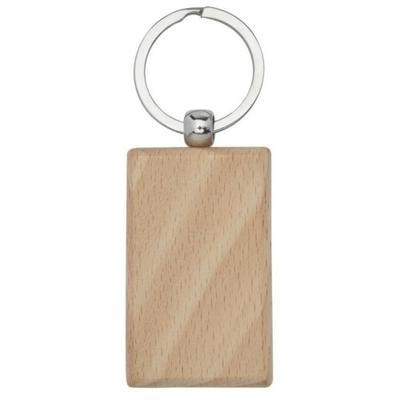 Gian Rectangular Beech Wood Keyring