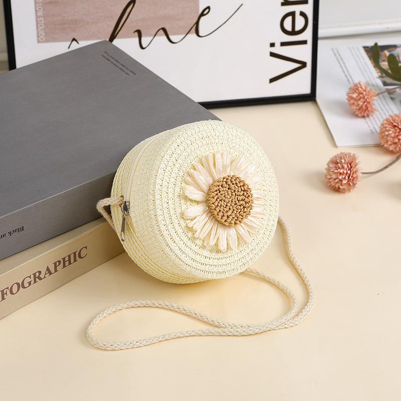 Сумка из соломы в деревенском стиле из рафии, плетеная сумка для телефона через плечо для женщин, пляжная соломенная маленькая сумка в праздничном стиле