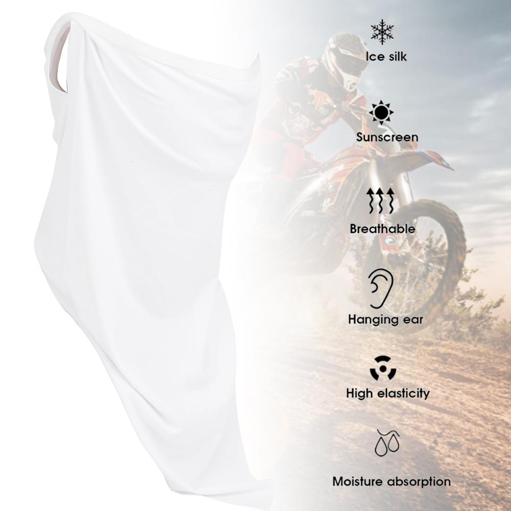 Summer Unisex Seamless  Ice Silk Sunscreen Triangular Bandage Moisture Absorption Sweat Releasing Face Shield Hanging