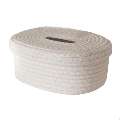 Baumwollseil Taschentuchbox, Halter, Dekorative Hülle, Spender, Boxabdeckung für Zuhause,