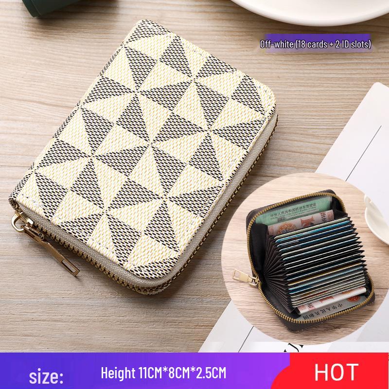 Elegant Women's Card Holder: European-American Style, Multiple Slots, High-End ID Wallet, Large Capacity for Driver's License and Cards