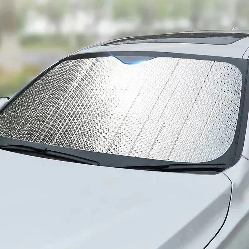 New Car Front Window Sunshade UV Protection Shade Sun Protector Windshield Visor Cover Auto Curtain Sunshade AccessoriesWindshield Sunshades 1
