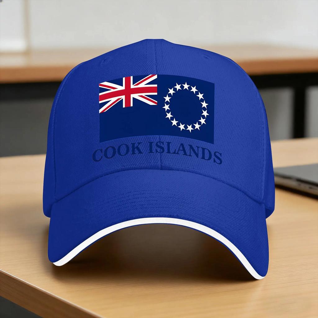 Summer Cook Islands Flag Baseball Cap Kpop Rock Fashion Custom DIY Sun Hip Hop Hats Women Unisex High Quality Snapback Cap