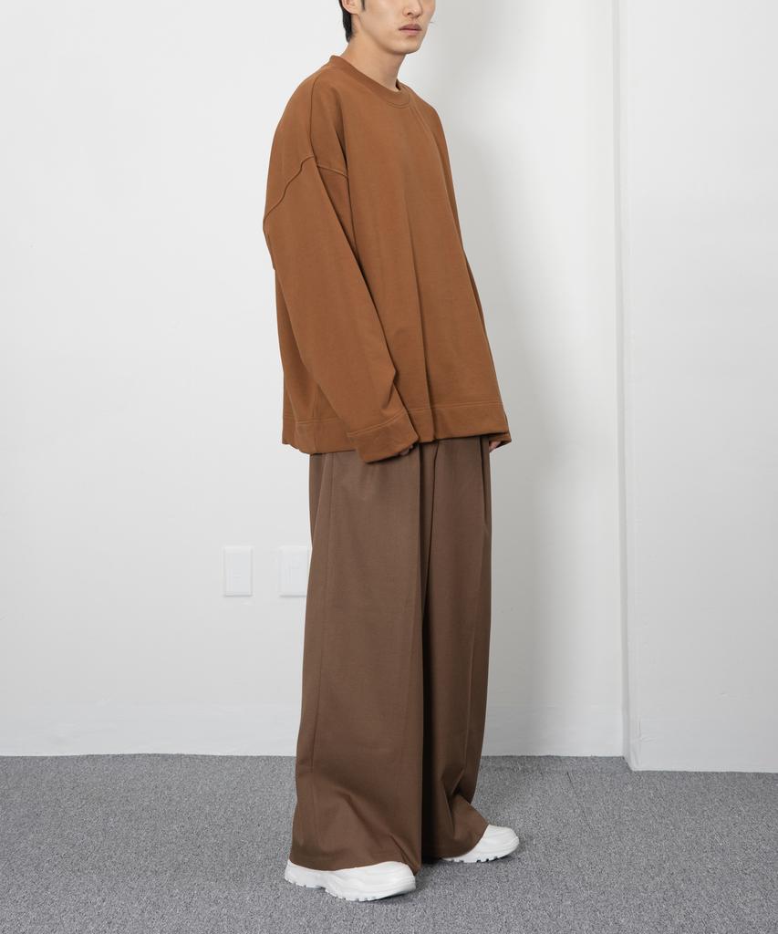 RAW TO RAW Mrt024 Bio-Washed Heavy Sweat Long Sleeve Tee (Cacao)
