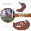 Decoration 4 Pieces Outdoor Yard Metal Ducks