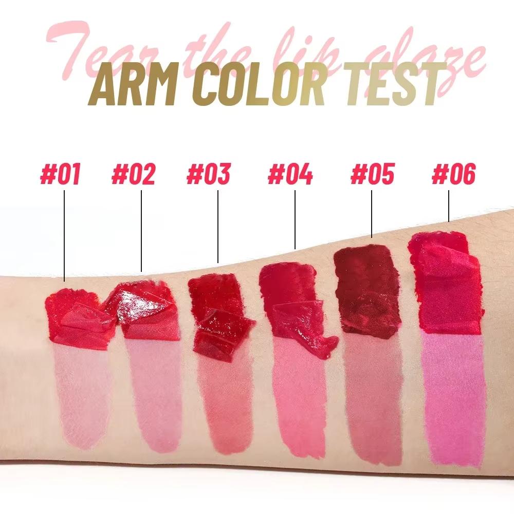 6 Colors Waterproof Lip Liner Peel Off Tattoo Lip Gloss Long Lasting Matte Lip Tint Black Contour Tear-off Makeup Stain Cosmetic