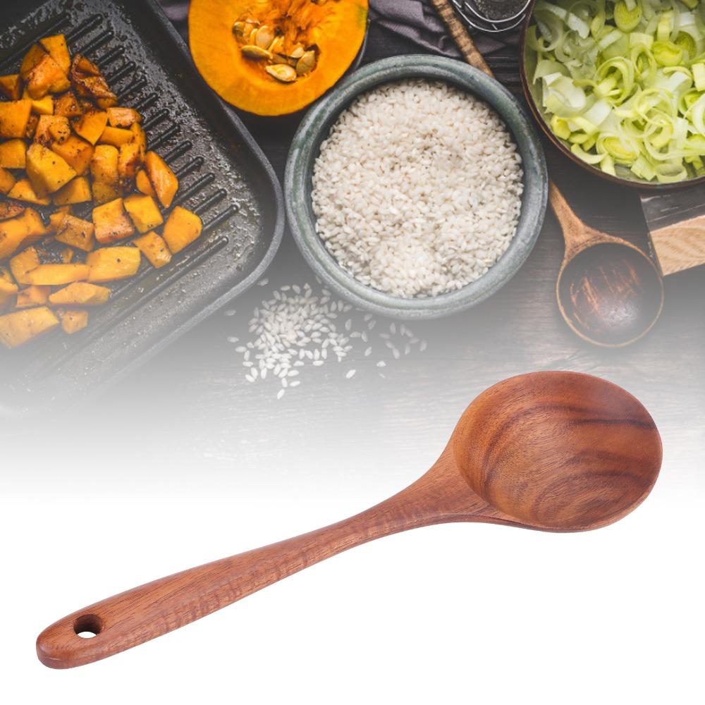 Wooden Seasoning Spoon Random color Kitchen Spoon Easy Grip Stirring Spoon  Family Dining