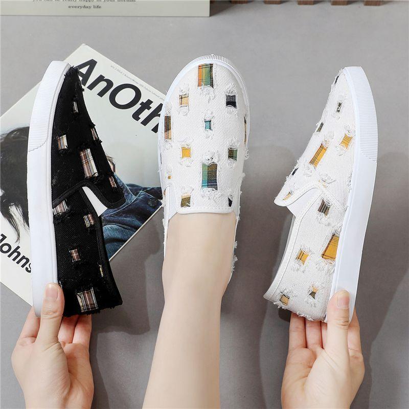 Comfortable Y2k Fashion Light Flat Canvas Shoes for Women 2025 Summer Casual New Arrival 2025 39 Original Walking Woman Footwear