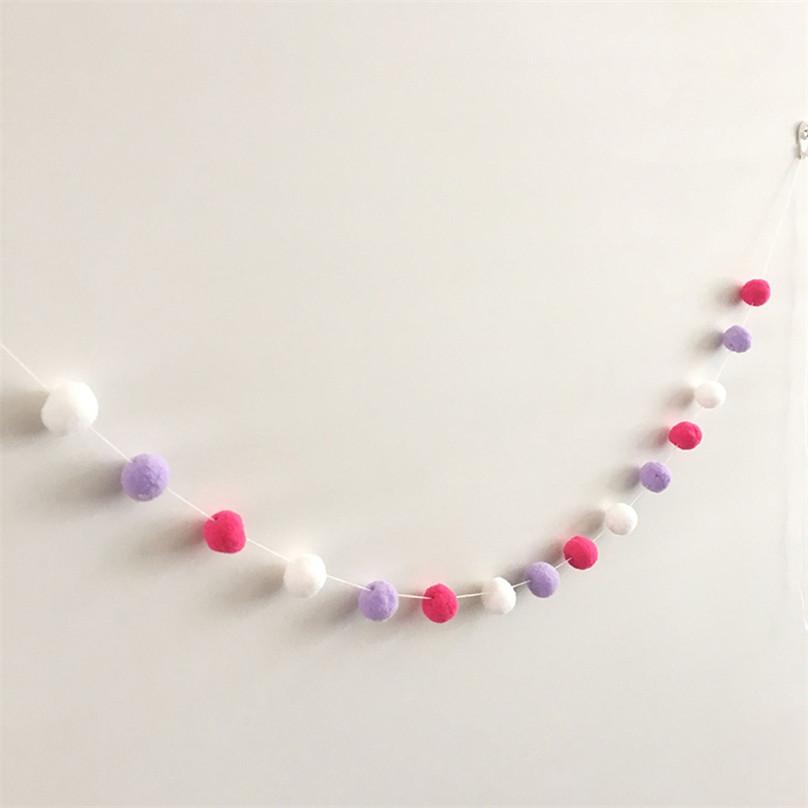 Tent Pom Garland Hanging Ornaments Bedroom 1Pc Ball String Wall Hanging