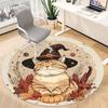 1PC Witch Cat Office Round Area Rug,  Mat Suitable ForOffice, Under Office Chairs Bedroom Living Room Home Decor, Room Deco