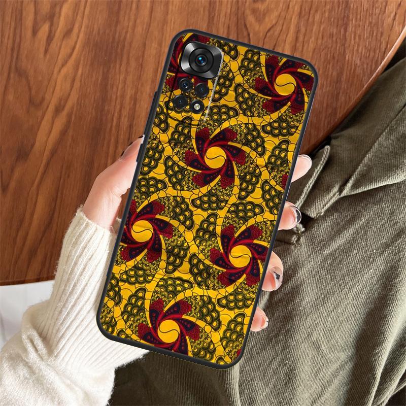 African Style Fabric Print Case For Xiaomi Redmi Note 14 Pro 13 12 11 10 15 Pro Plus Redmi 13 C 15 10C 12C 14C 15C Cover
