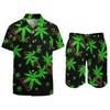 Psychedelic Magic Mushroom Men Sets Printed 3D Print Casual Shirt Beach Shorts Oversized 2Pcs Set Vacation Hawaiian Man Suits