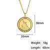  Arcana Tarot Pendant Necklaces Stainless Steel Round Tarot Cards Necklace for Men Vintage Astrology Jewelry Gift