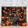Autumn Wood Backdrops For Pumpkin Halloween Farm Thanks Giving Brown Wooden Wall Background Props Party Decorations Banner