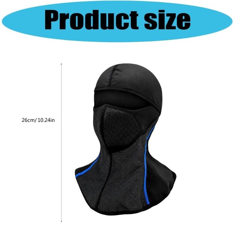 Wind-Blocking Cycling Face Mask Balaclava for Winter Ride with High-Density Polyester and Extended Head-to-Neck Coverage