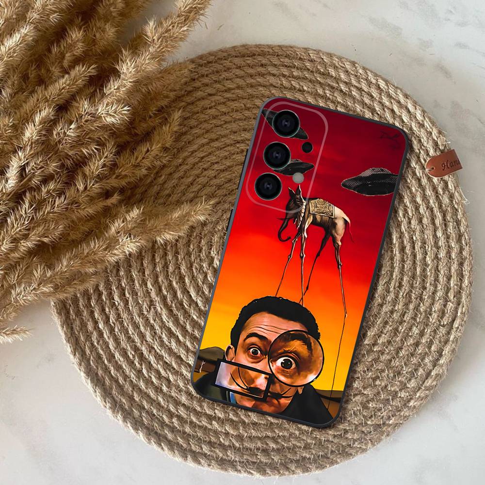 

Phone Case For Samsung S25,S24,S21,S22,S23,S30,Ultra,S20,Plus,Fe,Lite,Note,10,9,S-Salvador D-Dali Art 5G Black Cover Samsung S25