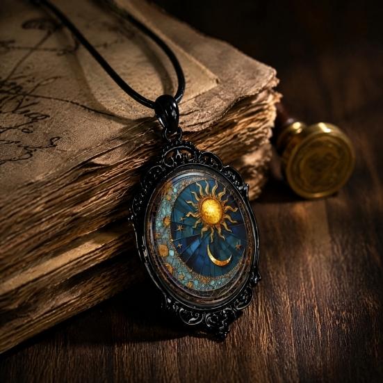 Witchcore Aesthetic Jewelry Vintage Gothic Necklace, Raven Pendant Bat Red Spooky Cosplay Rose Halloween Witchy for Women Everyday Dark Style Necklace