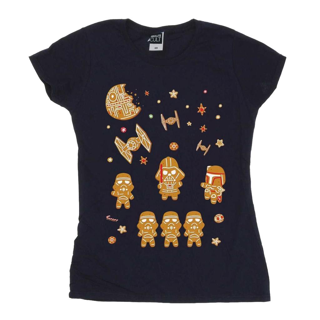 Star Wars Womens/Ladies Gingerbread Empire Cotton T-Shirt