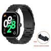 For Vivo Watch GT Strap Replacement 3-Bead Black Metal Watch Band