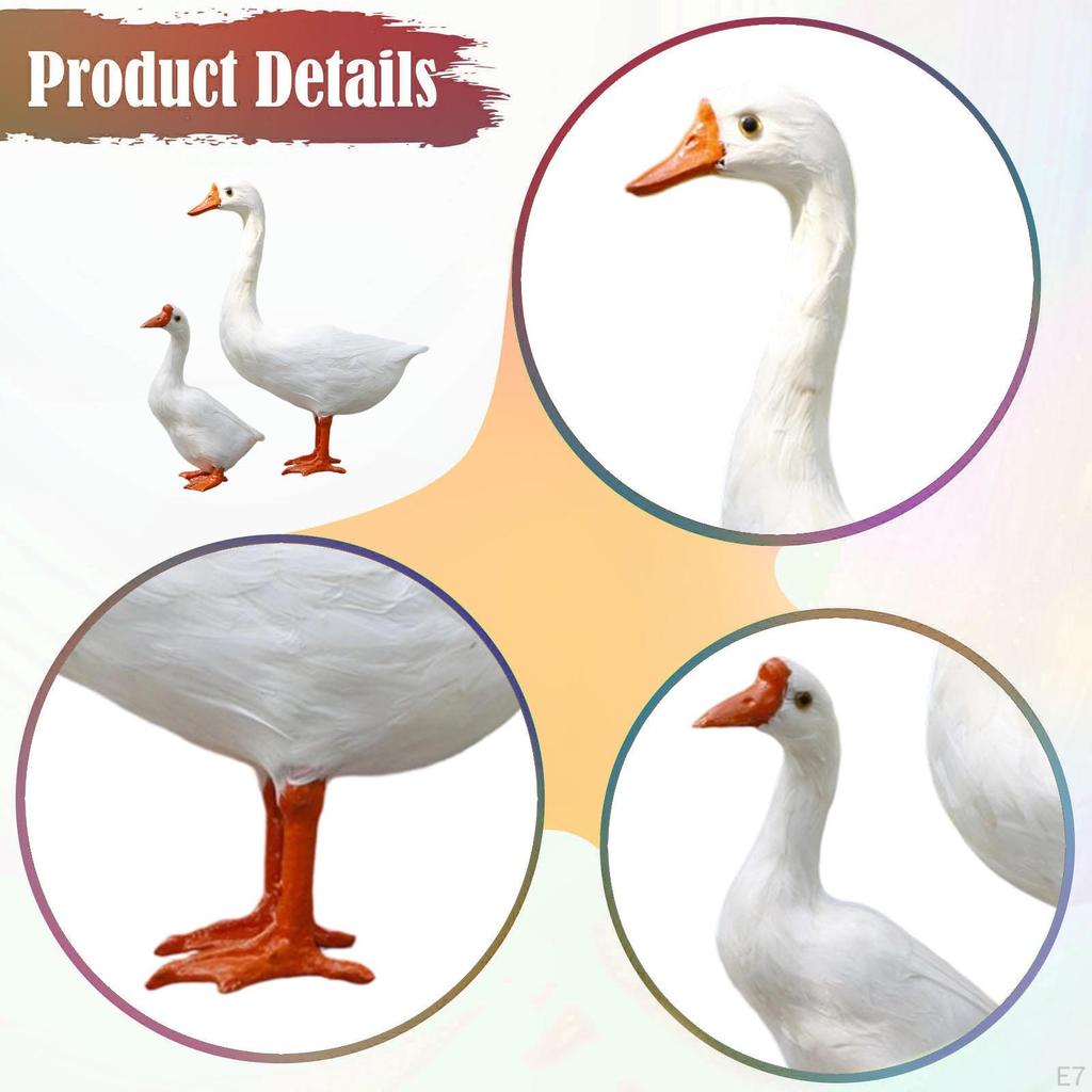 Statue Decoration Cute Showpiece Simulation Sculpture Animal Figurine for Outdoor Indoor Porch Farm