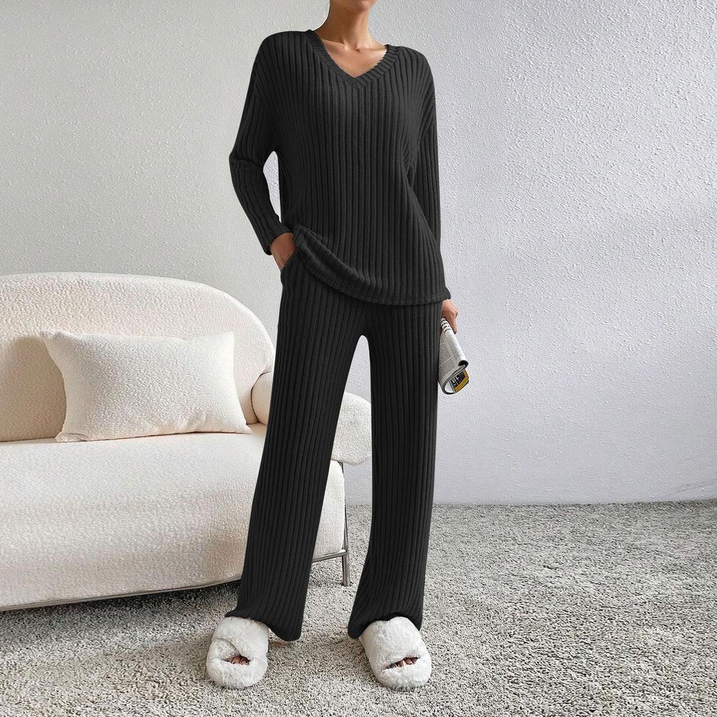 Women's Solid Color Sexy Casual Slim New Fashion Feminine Suit Two-piece Set