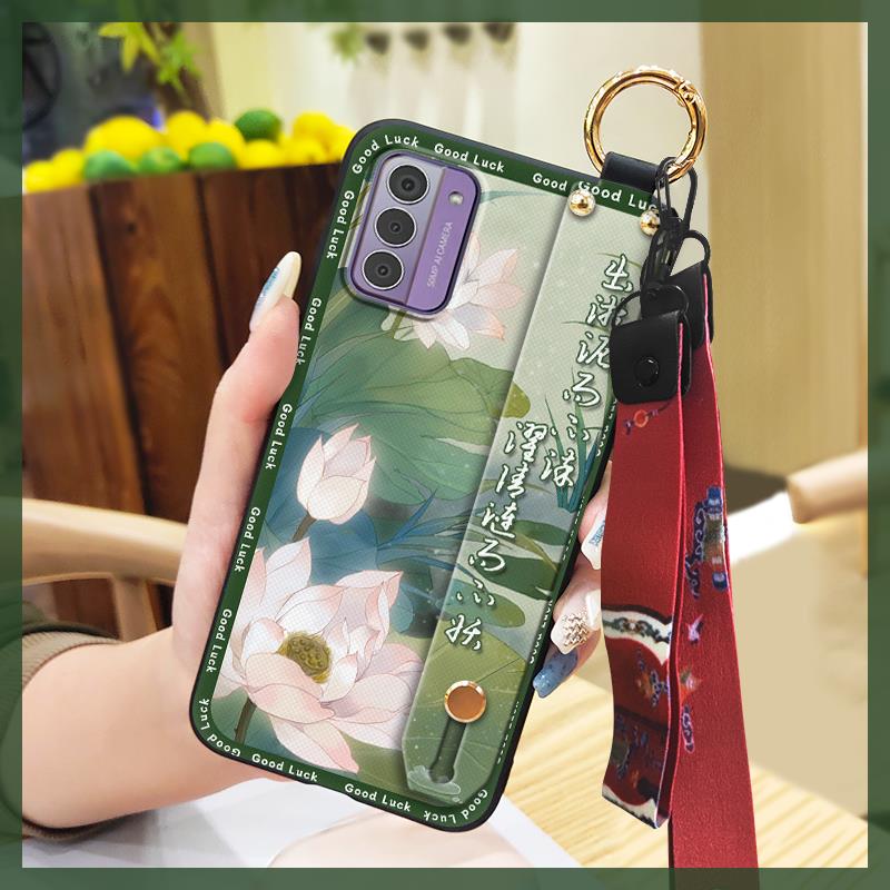 Wristband Elderly lady Phone Case For Nokia G42 5G Soft case For Mom Ring Anti-dust Anti-knock Shockproof Chinese style