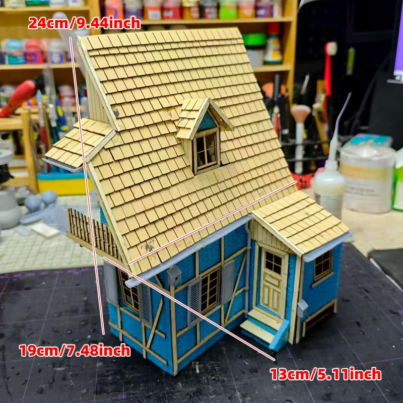 Assembly Architectural model sand table single-family home bungalow Rural housing house diorama Scale model kit 1/35 1/32