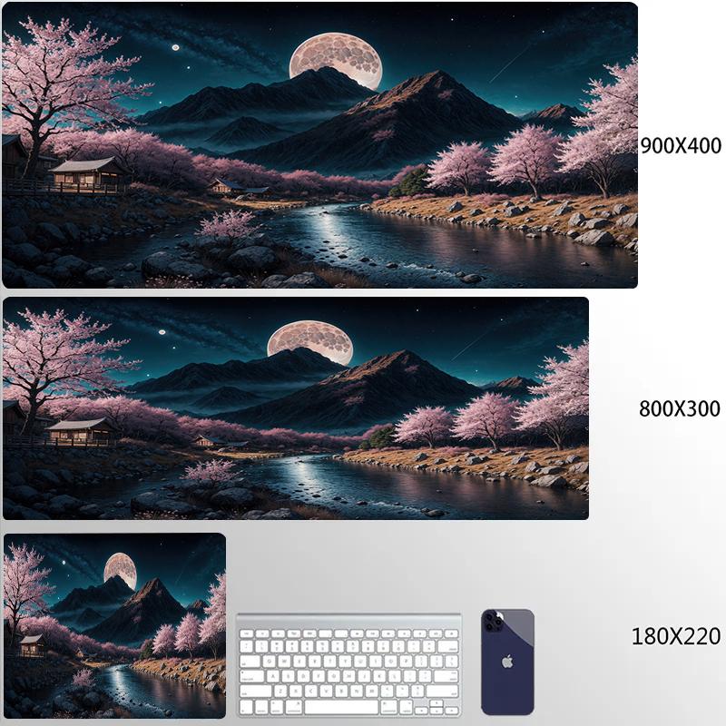 Pink Purple Clouds Aurora Beautiful Scenery Mouse Pad Computer Mat Deskpad Laptop Keyboard Mat Office Large Landscape Mousepad