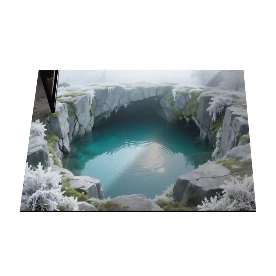 

3D Rug Doormat Non-Slip Realistic Hole Optical Illusion Bottom Entrance Rug Floor 40x60cm D