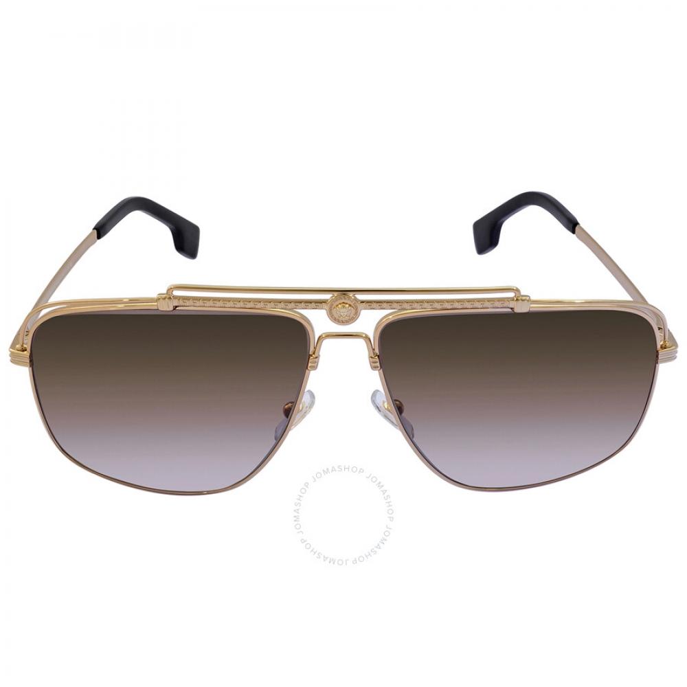 

VerSace Gray Gradient Brown Rectangular Men S SunglaSSeS Ve2242 100289 61