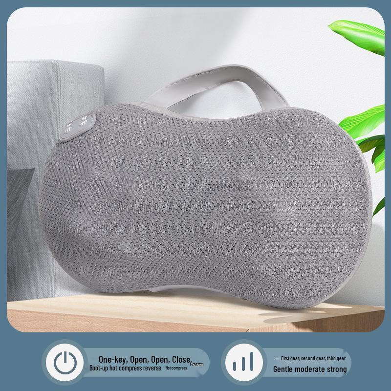Multi-Functional Neck and Lumbar Support Massage Pillow for Home & Car