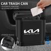 Portable Car Trash Can Hanging Folding Automotive Garbage Storage Box For KIA Ceed Sportage Cerato Soul Sorento K2 K5 Rio