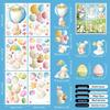 2026 Easter Thick Paint Colorful Rabbit PVC Window Stickers