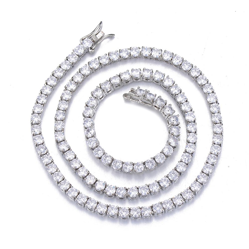 High-End Zircon Heart Necklace - European & American Style, 6mm Heart, Luxury INS Style