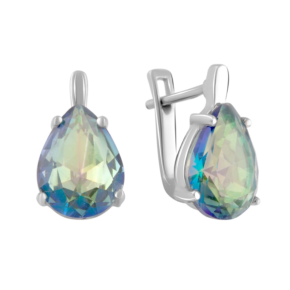 

Срібні сережки з топазом 5.338ct (1989692) різнокольорові кольору
