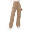 Damen Jeans mit hoher Taille und gewaschener Optik, modische, vielseitige Hose mit geradem Bein