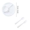 Reusable Plastic Divided Plates Portion Control Plate Kids Dinnerware Set 4-Compartment Fruit Dessert Tableware Dish