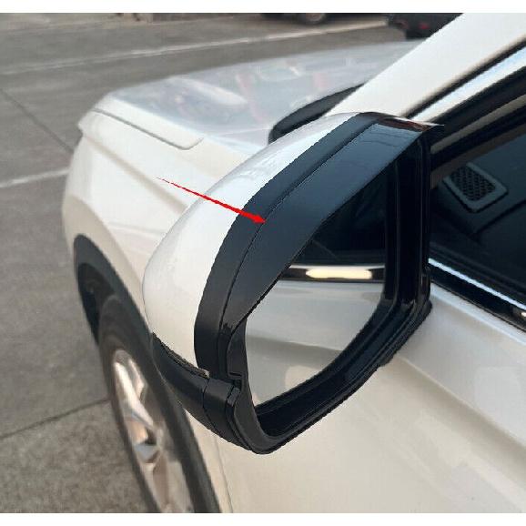 Rear View Mirror Rain Eyebrow Strip 2* For Honda CR-V CRV 2023-2024 Bright Black