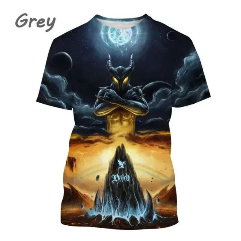 Móda Pánské Oblečení Nové Dio Band 3D Potisk Tričko Personalizovaný Hip-hop Rock Styl Harajuku Street Unisex Oversized Tričko Topy