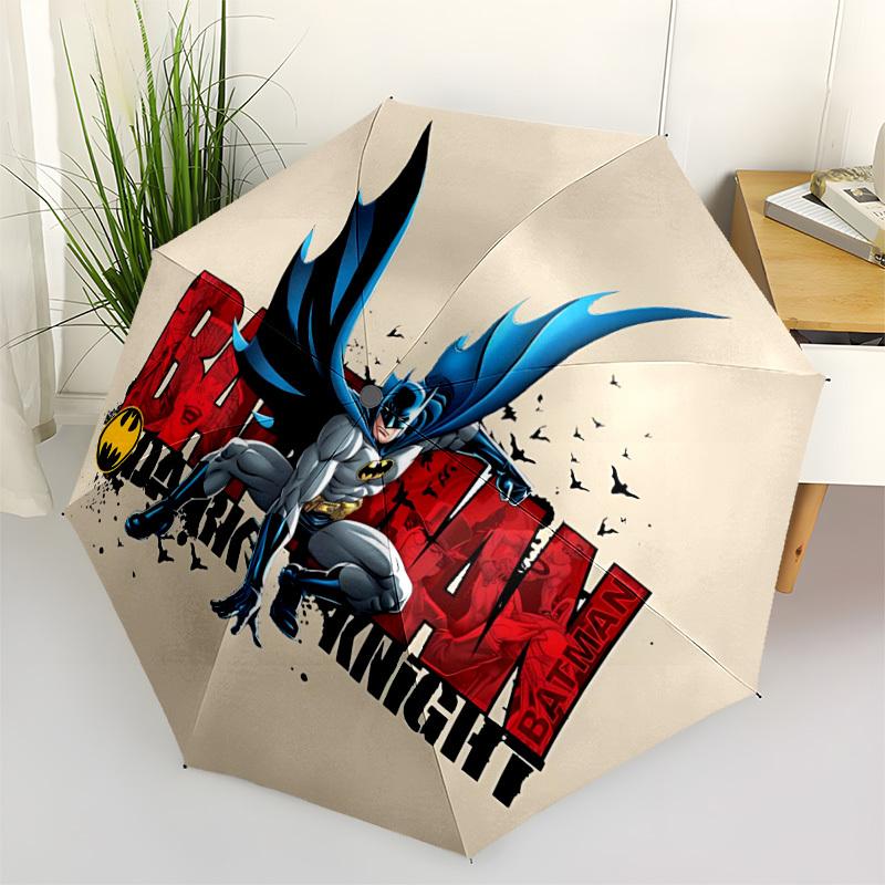 

1pc Batman, Dark Knight Automatic Folding Umbrella - Sturdy 8-Rib Polyester Canopy,Sun-Defying Travel Companion yy251023127