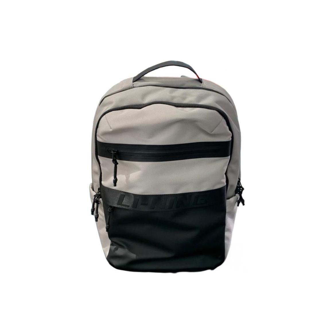 Li Ning Brand Logo Versatile Backpack Unisex backpack Gray Black ABSV231-2 Gray & Black