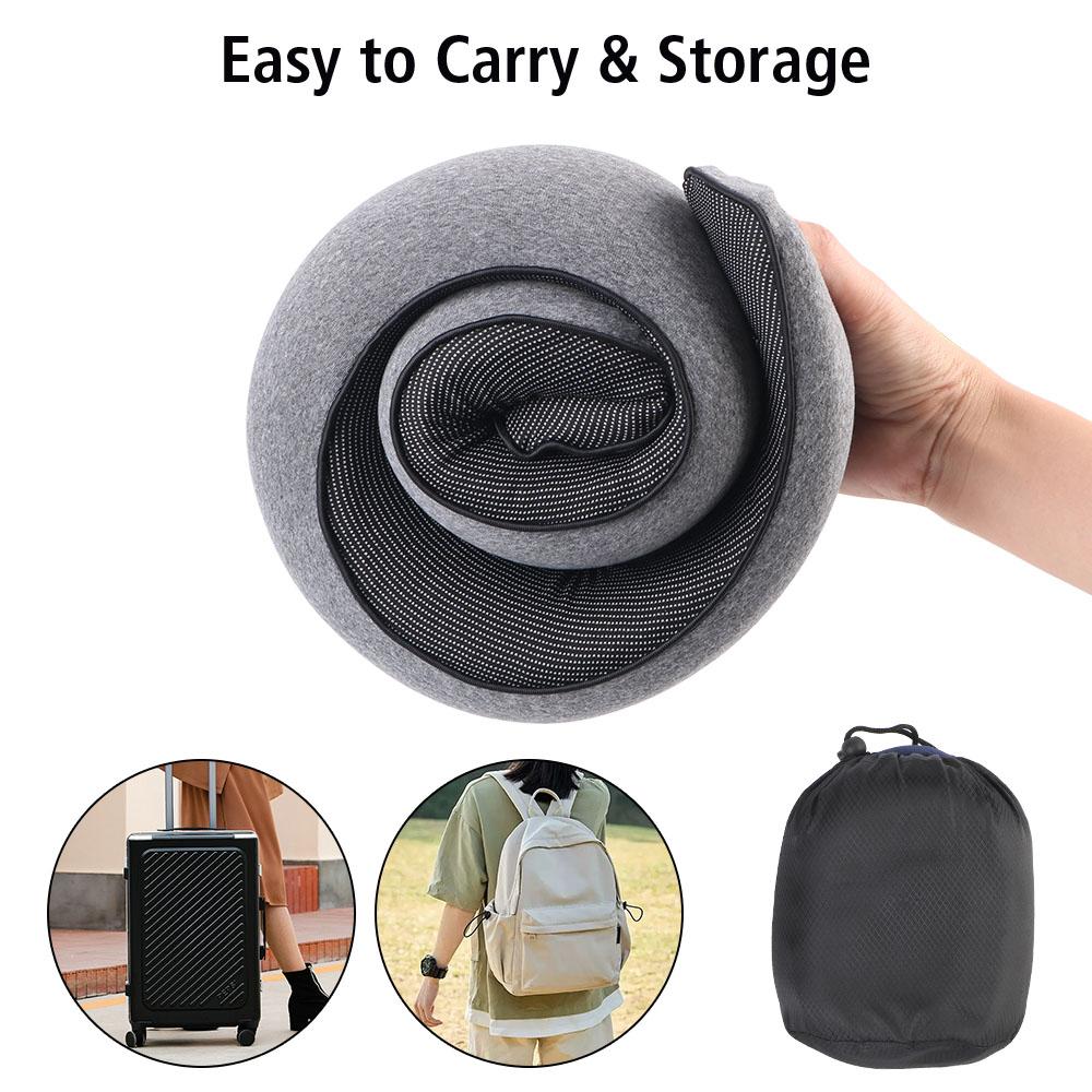 Travel Neck Support Portable Lightweight Adjustable U-shaped Pillow Memory Foam Snail Pillow Soft Noon Break Sleep Pillows Travel Neck Pillow