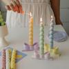 Twisted Spiral Scented Gift Candle: Handmade Aromatherapy with Long Rod Design.