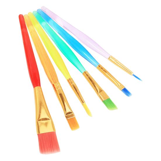 

6 шт. Кисти для рисования, удобная ручка, прозрачный стержень, портативный набор кистей для рисования акварелью, школьные принадлежности 6pcs